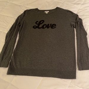 Old navy “Love” sweater. Size XL tall